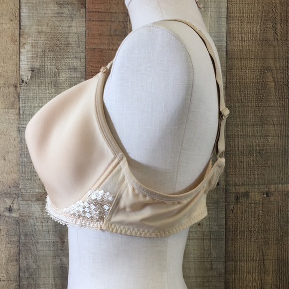 Fantasie Tan Nude‎ Embroidered Rebecca Moulded Bra Womens 40DD Underwire - Picture 5 of 11